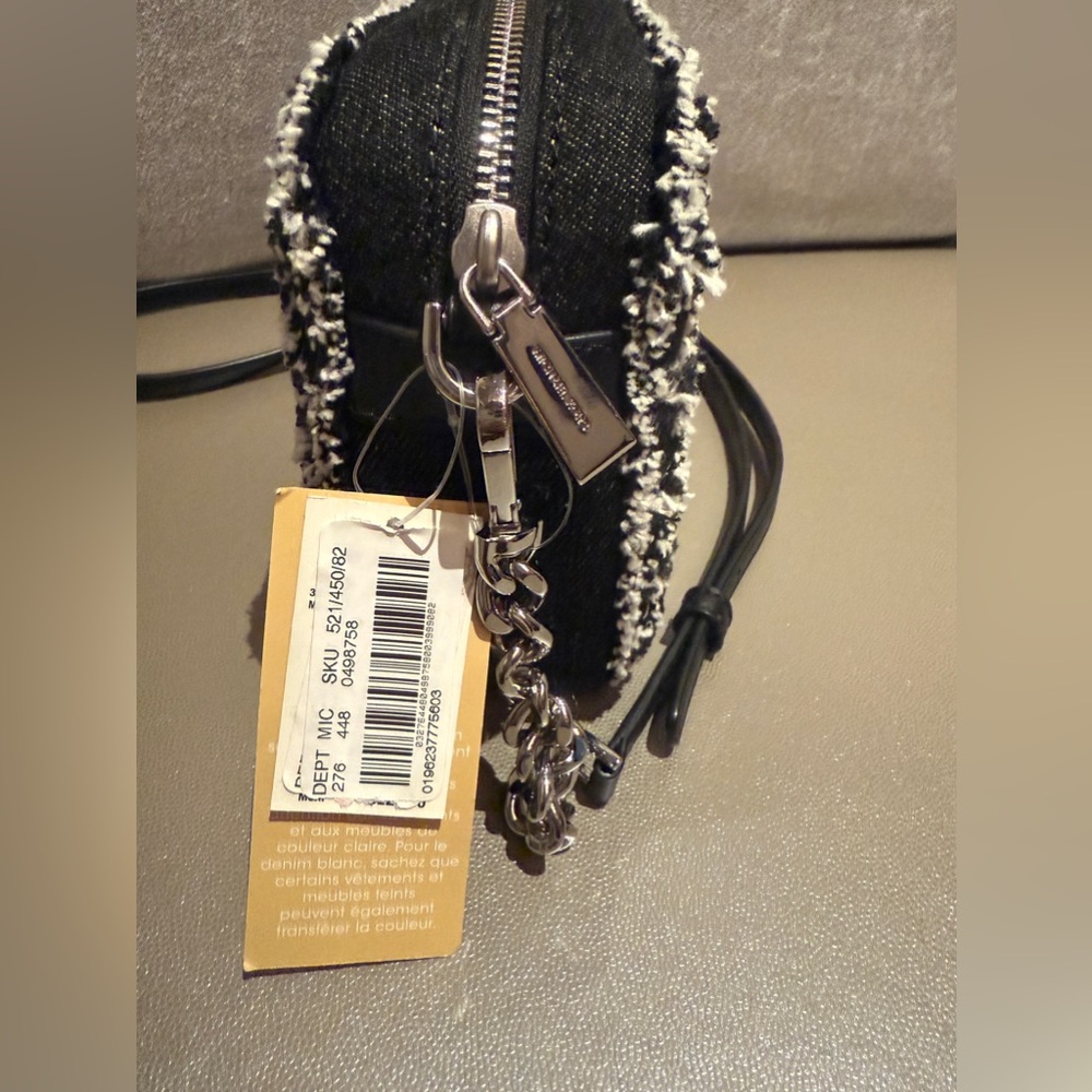 Michael Kors NWT Black Denim Crossbody Bag - Picture 11 of 13
